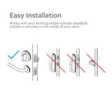 August AUG-SL-CON-S03 Silver Smart Lock Pro, 3rd Generation-Dark Gray, Apple HomeKit Compatible and Z-Wave Plus Enabled
