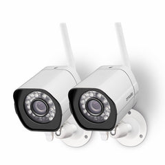Zmodo Wireless Security Camera System (2 Pack) , Smart Home HD Indoor Outdoor WiFi IP Cameras with Night Vision, 1-month Free Cloud Recording
